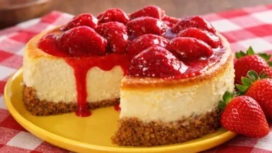 Image Recipe Strawberry Cheesecake